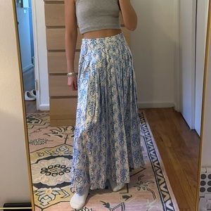 Loveshackfancy Pleated Midi Skirt